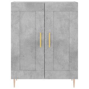 vidaXL Credenza Grigio Cemento 69,5x34x180 cm in Legno Multistrato