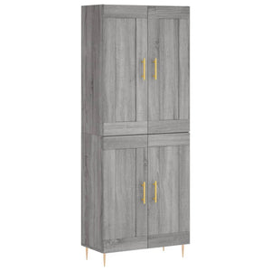 vidaXL Credenza Grigio Sonoma 69,5x34x180 cm in Legno Multistrato