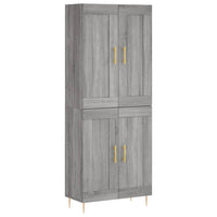 Credenza Grigio Sonoma 69,5x34x180 cm in Legno Multistrato 3199679