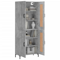 Credenza Grigio Cemento 69,5x34x180 cm in Legno Multistrato 3199685
