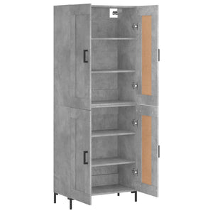 Credenza Grigio Cemento 69,5x34x180 cm in Legno Multistrato 3199685