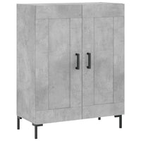 vidaXL Credenza Grigio Cemento 69,5x34x180 cm in Legno Multistrato