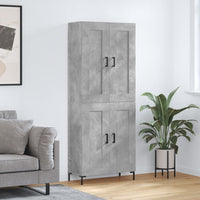 Credenza Grigio Cemento 69,5x34x180 cm in Legno Multistrato 3199685
