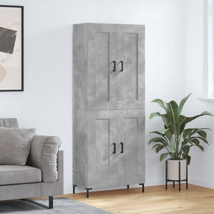 Credenza Grigio Cemento 69,5x34x180 cm in Legno Multistrato 3199685