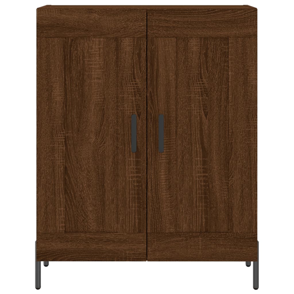 Credenza Rovere Marrone 69,5x34x180 cm in Legno Multistrato 3199696