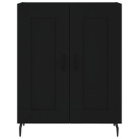 Credenza Nera 69,5x34x180 cm in Legno Multistrato 3199698