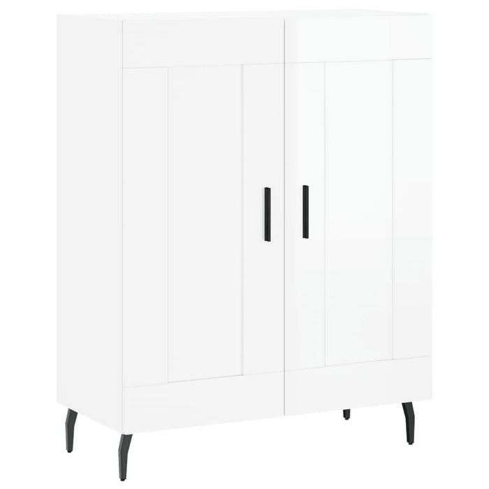 Credenza Bianco Lucido 69,5x34x180 cm in Legno Multistrato 3199699