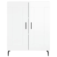 Credenza Bianco Lucido 69,5x34x180 cm in Legno Multistrato 3199699