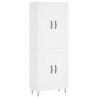 Credenza cassettiera mobile contenitore organizer cucina soggiorno salotto alto 695 x 34 x 180 cm legno ingegnerizzato bianco 02_0032673