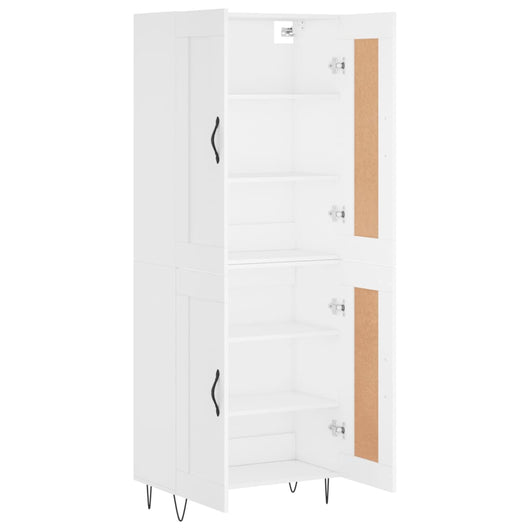 Credenza cassettiera mobile contenitore organizer cucina soggiorno salotto alto 695 x 34 x 180 cm legno ingegnerizzato bianco 02_0032673