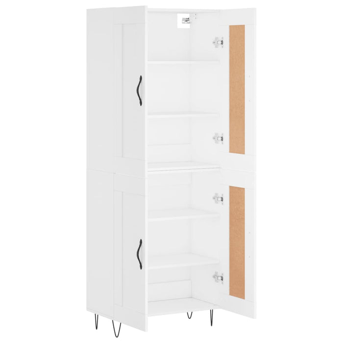 Credenza cassettiera mobile contenitore organizer cucina soggiorno salotto alto 695 x 34 x 180 cm legno ingegnerizzato bianco 02_0032673