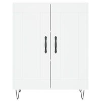 Credenza-Buffet-Armadio da cucina Bianca 69,5x34x180 cm in Legno Multistrato 415088