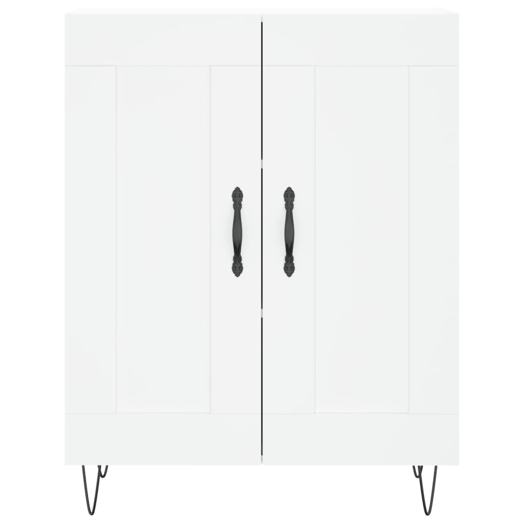 Credenza cassettiera mobile contenitore organizer cucina soggiorno salotto alto 695 x 34 x 180 cm legno ingegnerizzato bianco 02_0032673