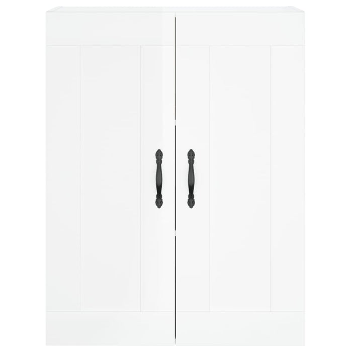 Credenza Bianco Lucido 69,5x34x180 cm in Legno Multistrato 3199715