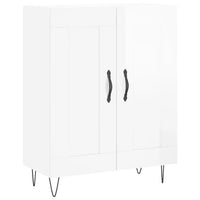 Credenza Bianco Lucido 69,5x34x180 cm in Legno Multistrato 3199715