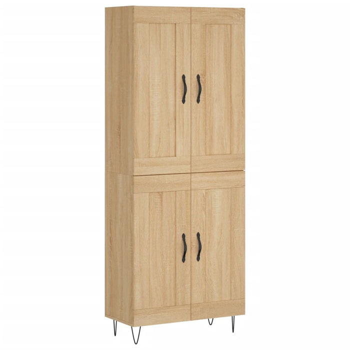 vidaXL Credenza Rovere Sonoma 69,5x34x180 cm in Legno Multistrato