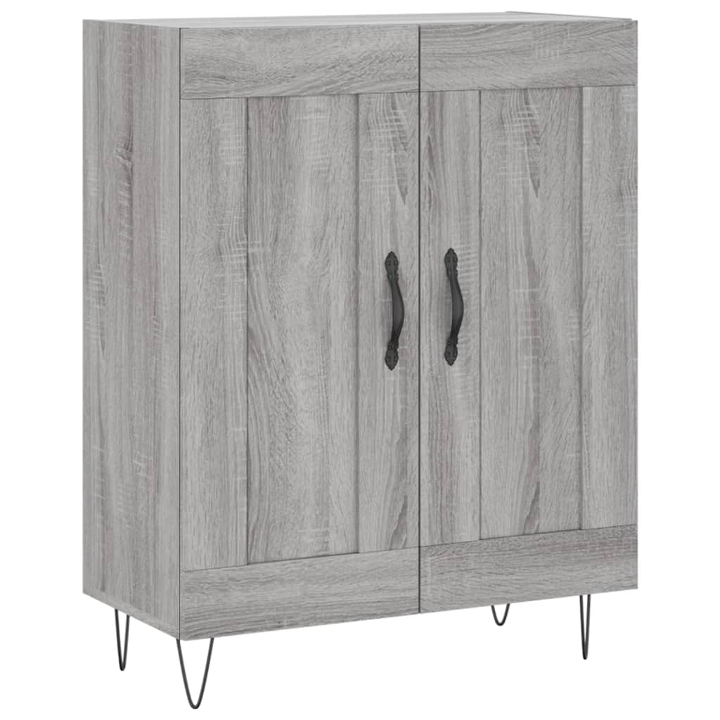 vidaXL Credenza Grigio Sonoma 69,5x34x180 cm in Legno Multistrato