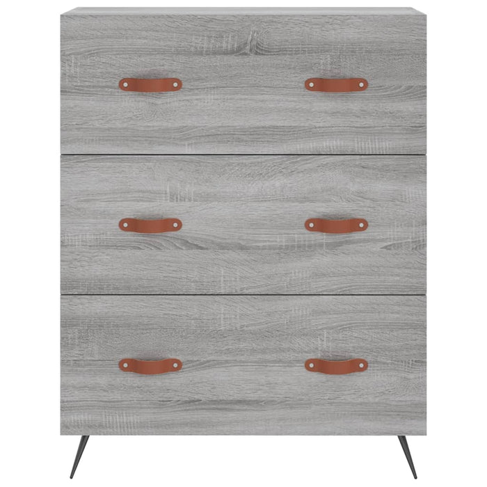 Credenza Grigio Sonoma 69,5x34x180 cm in Legno Multistrato 3199727
