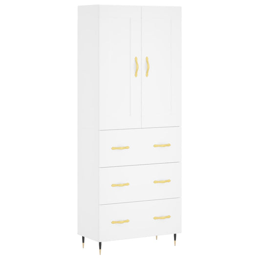 Credenza Bianca 69,5x34x180 cm in Legno Multistrato 3199729