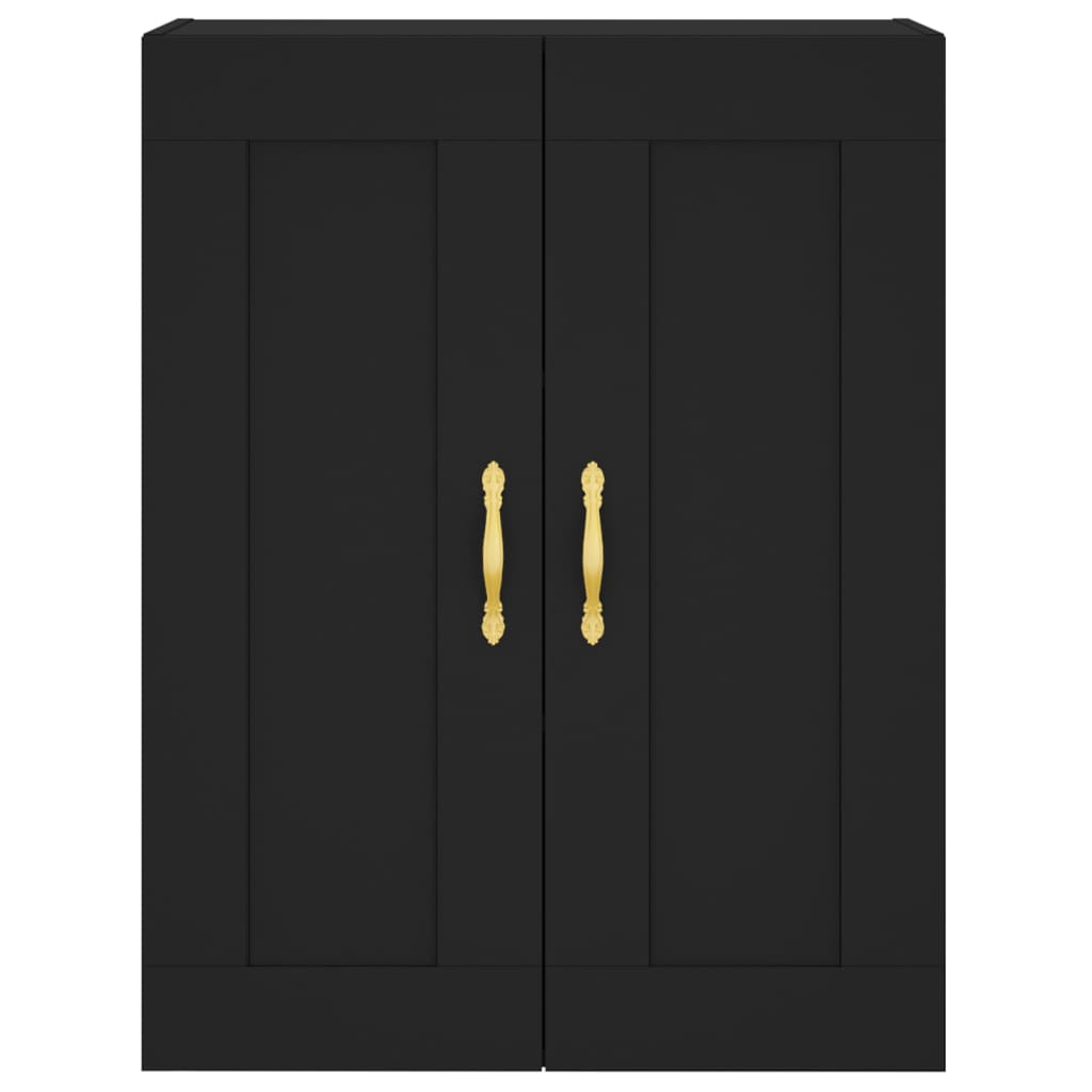 Credenza Nera 69,5x34x180 cm in Legno Multistrato 3199730