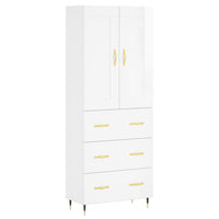 Credenza Bianco Lucido 69,5x34x180 cm in Legno Multistratocod mxl 107504