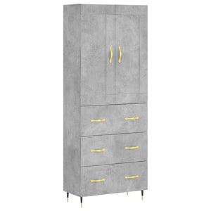 Credenza Grigio Cemento 69,5x34x180 cm in Legno Multistratocod mxl 107503