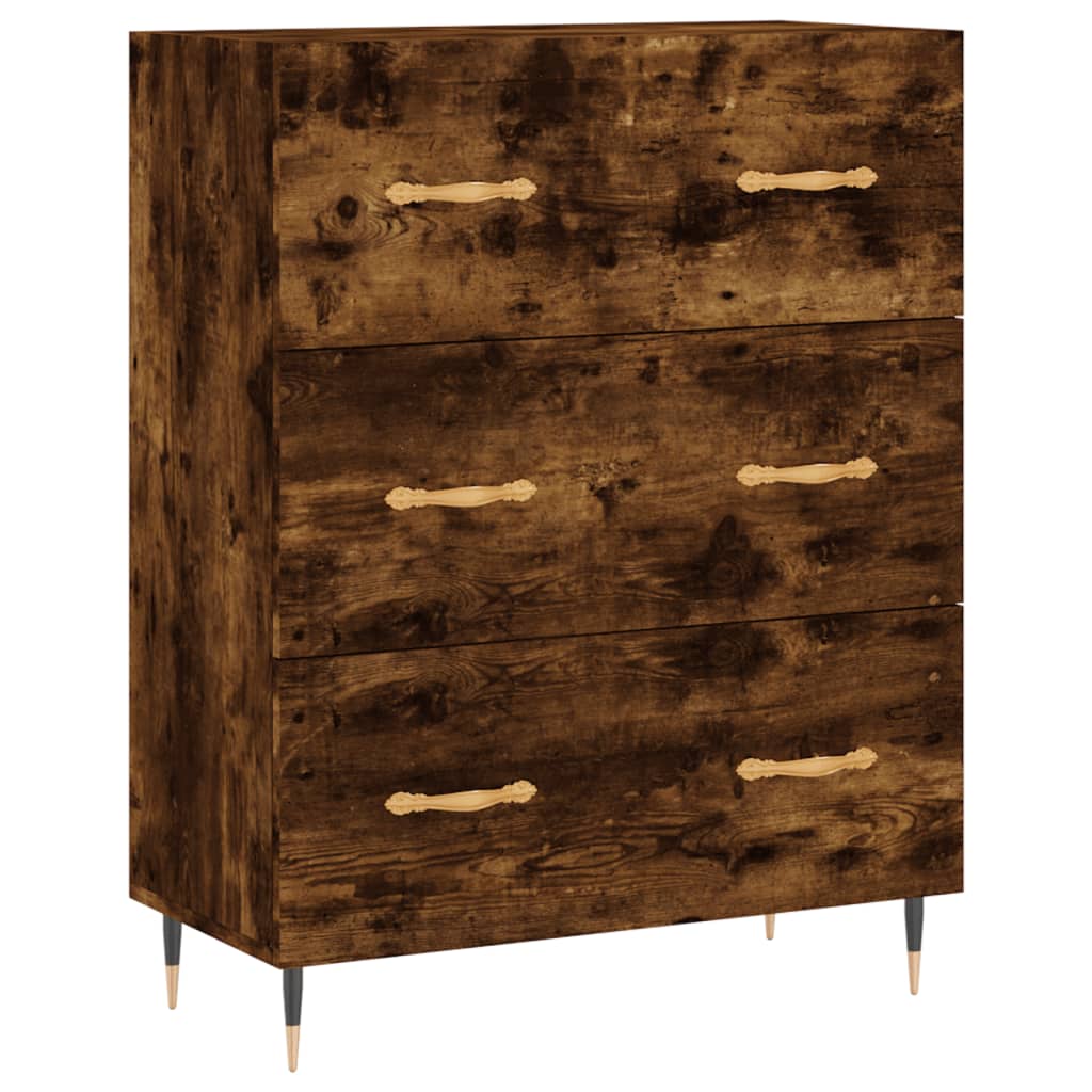 Credenza Rovere Fumo  69,5x34x180 cm in Legno Multistrato 3199734