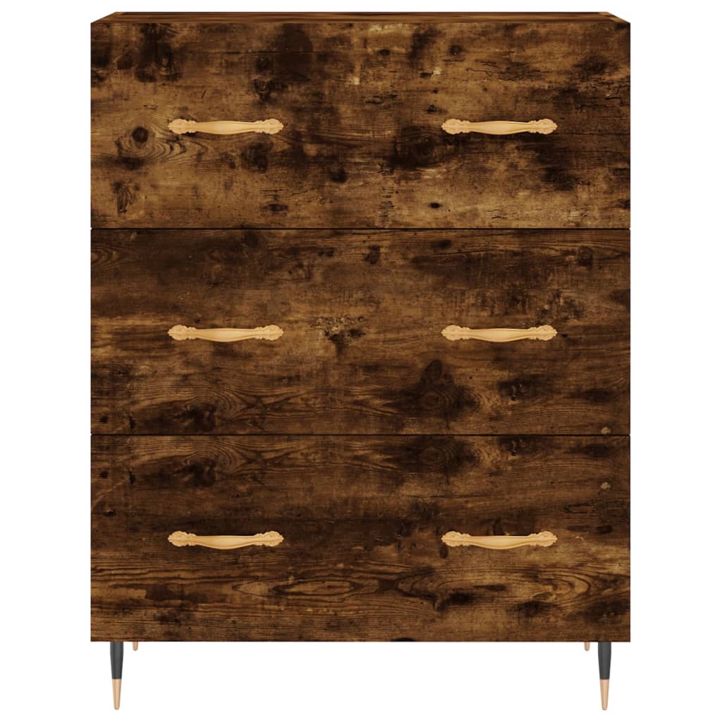 Credenza Rovere Fumo  69,5x34x180 cm in Legno Multistrato 3199734
