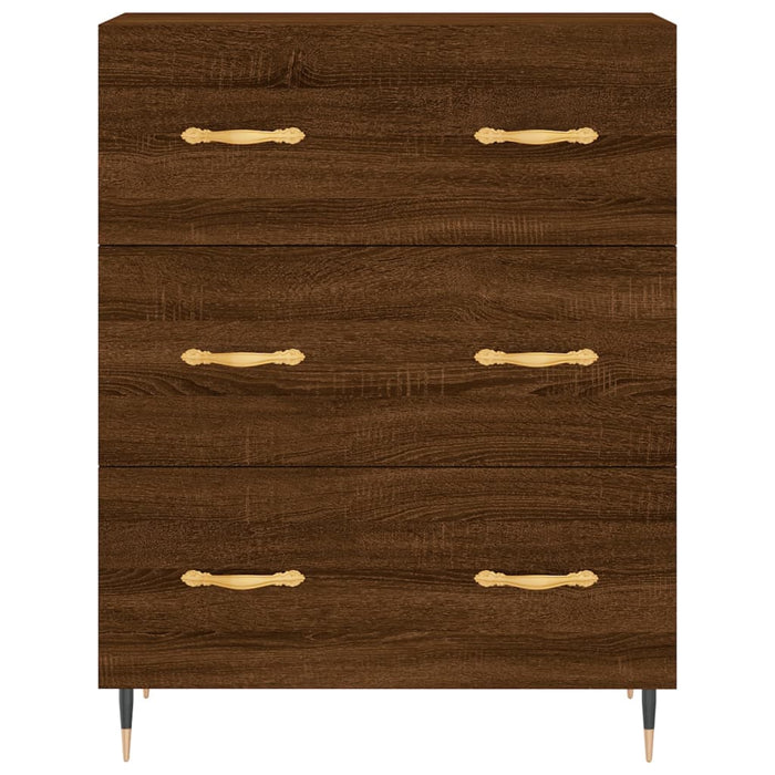 Credenza Rovere Marrone 69,5x34x180 cm in Legno Multistrato 3199736