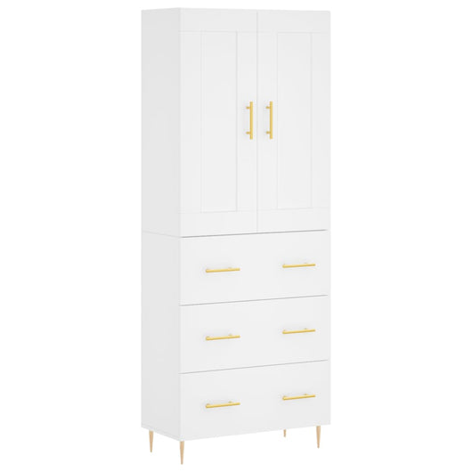 Credenza Bianca 69,5x34x180 cm in Legno Multistrato 3199737