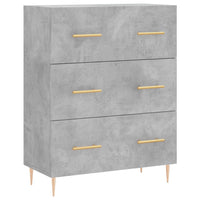 Credenza cassettiera mobile contenitore organizer cucina soggiorno salotto alto 695 x 34 x 180 cm legno ingegnerizzato grigio 02_0034495