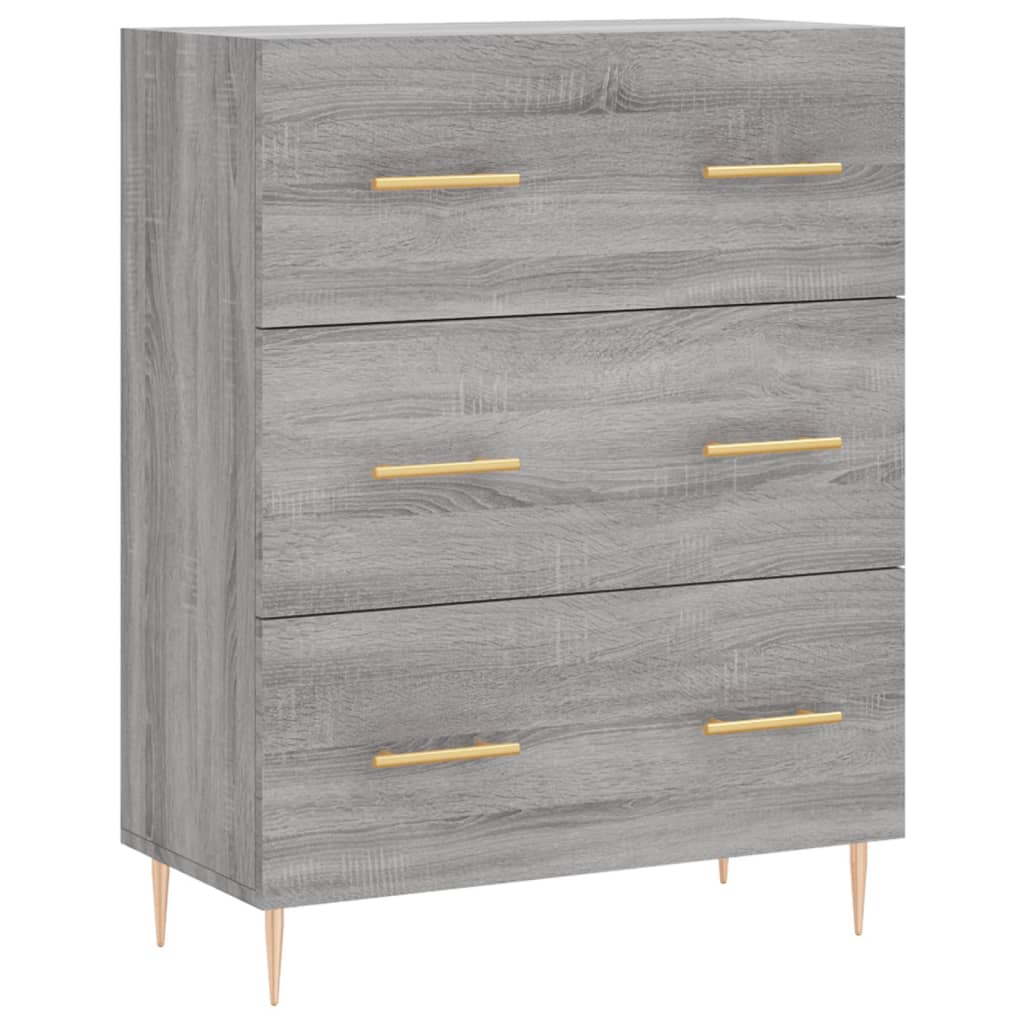 vidaXL Credenza Grigio Sonoma 69,5x34x180 cm in Legno Multistrato