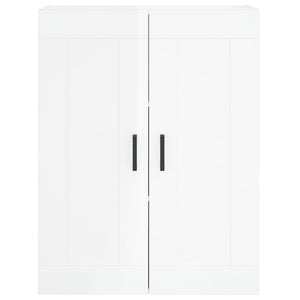 Credenza Bianco Lucido 69,5x34x180 cm in Legno Multistrato 3199747