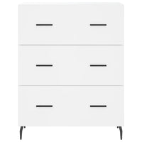 Credenza-Buffet-Armadio da cucina Bianca 69,5x34x180 cm in Legno Multistrato 817441