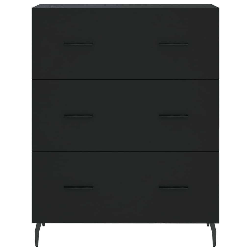 Credenza Nera 69,5x34x180 cm in Legno Multistrato 3199762