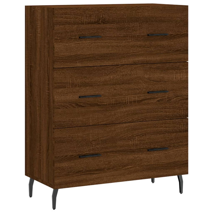 Credenza Rovere Marrone 69,5x34x180 cm in Legno Multistrato 3199768