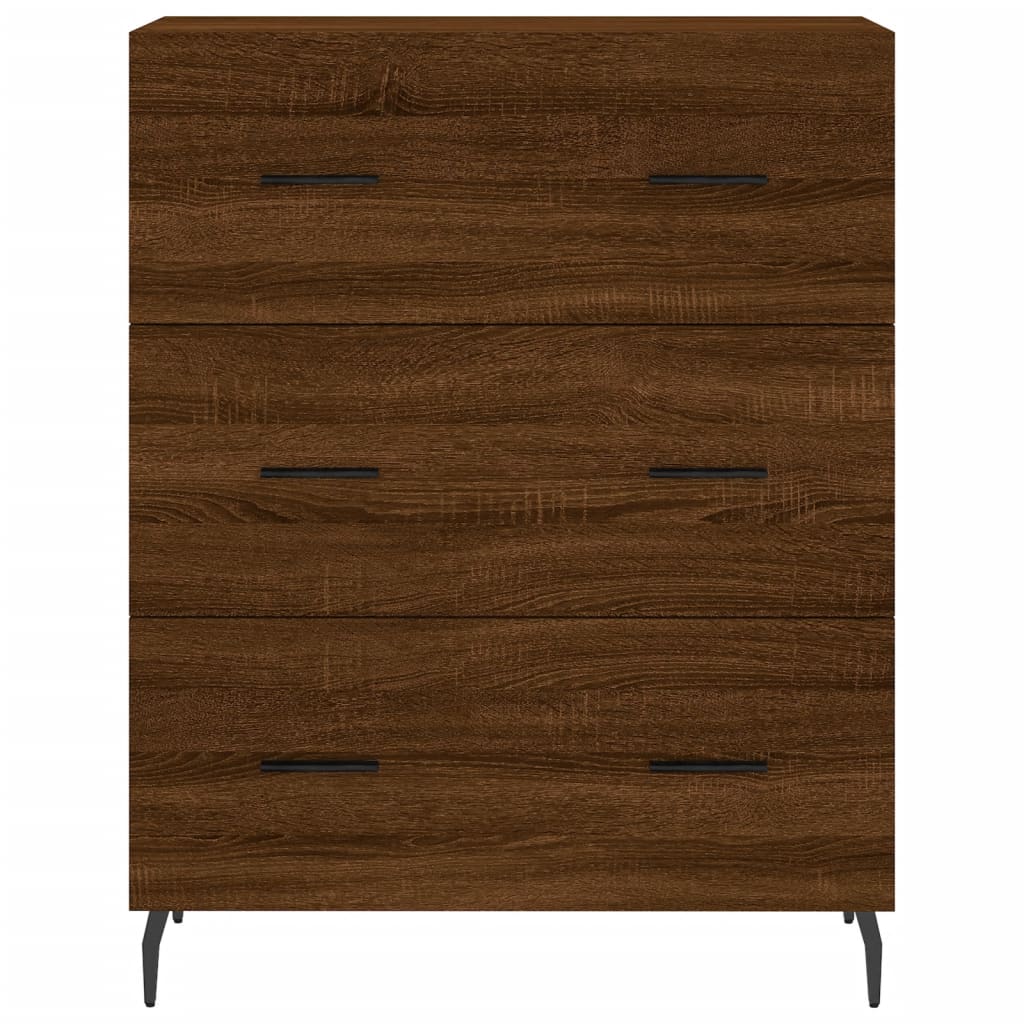 Credenza Rovere Marrone 69,5x34x180 cm in Legno Multistrato 3199768