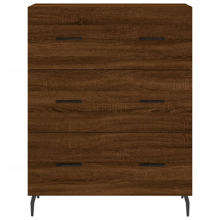 Credenza Rovere Marrone 69,5x34x180 cm in Legno Multistrato 3199768