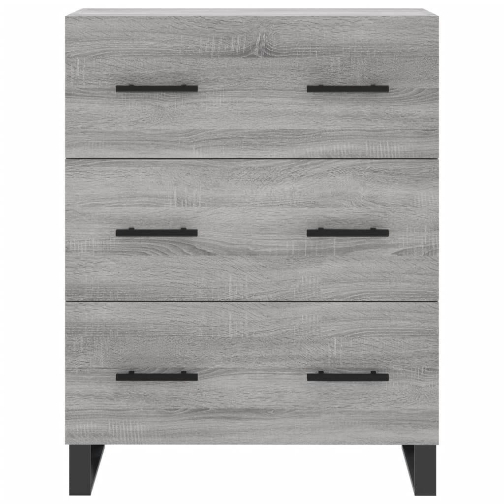 vidaXL Credenza Grigio Sonoma 69,5x34x180 cm in Legno Multistrato