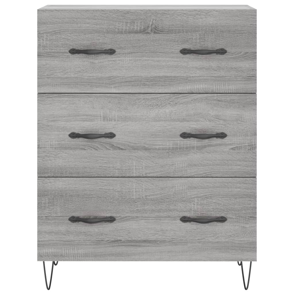 Credenza Grigio Sonoma 69,5x34x180 cm in Legno Multistrato 3199783