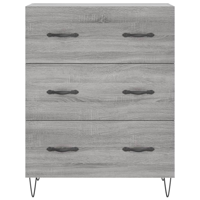 vidaXL Credenza Grigio Sonoma 69,5x34x180 cm in Legno Multistrato