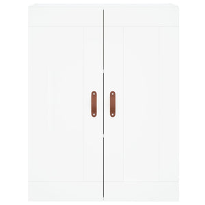 Credenza-Buffet-Armadio da cucina Bianca 69,5x34x180 cm in Legno Multistrato 662084