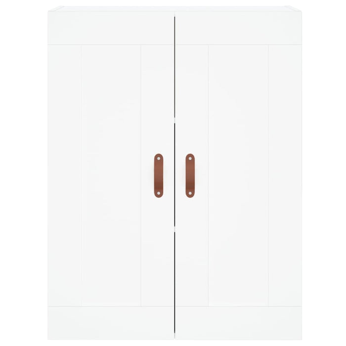 Credenza-Buffet-Armadio da cucina Bianca 69,5x34x180 cm in Legno Multistrato 662084