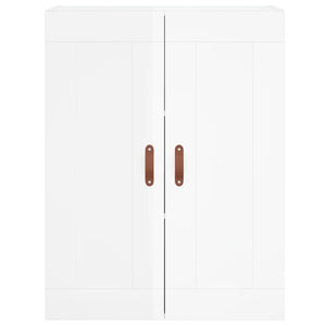 Credenza Bianco Lucido 69,5x34x180 cm in Legno Multistrato 3199787