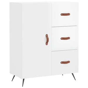 Credenza Bianco Lucido 69,5x34x180 cm in Legno Multistrato 3199787