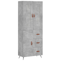 Credenza Grigio Cemento 69,5x34x180 cm in Legno Multistrato 3199789
