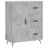 Credenza cassettiera mobile contenitore organizer cucina soggiorno salotto alto 695 x 34 x 180 cm legno ingegnerizzato grigio 02_0034542