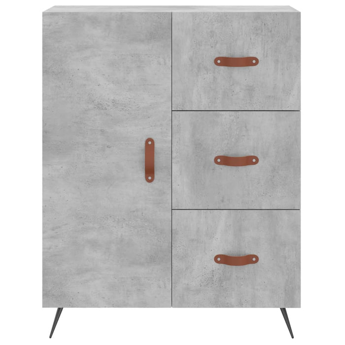Credenza cassettiera mobile contenitore organizer cucina soggiorno salotto alto 695 x 34 x 180 cm legno ingegnerizzato grigio 02_0034542
