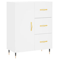 Credenza cassettiera mobile contenitore organizer cucina soggiorno salotto alto 695 x 34 x 180 cm legno ingegnerizzato bianco 02_0032701