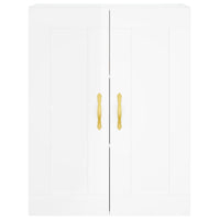 Credenza Bianco Lucido 69,5x34x180 cm in Legno Multistrato 3199795